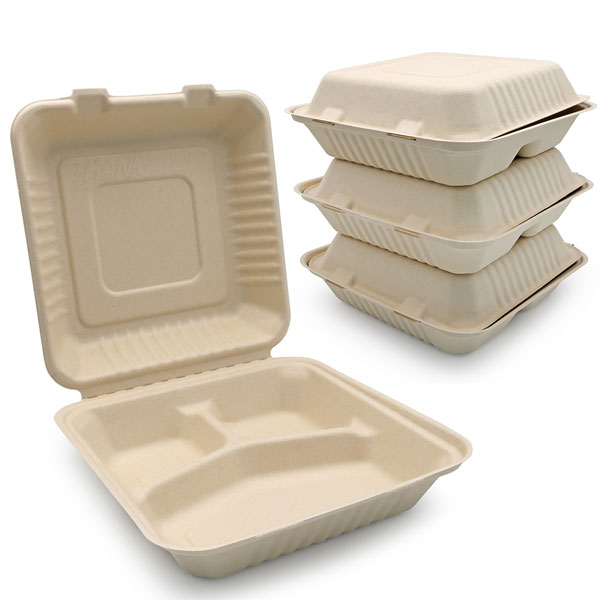 Three-comp self-locking container